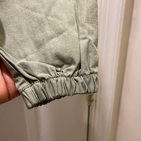 NWT DENIM & FLOWER 🌺 Military Green Long sleeve Jacket/Sweatshirt with Hoodie. - Picture 7 of 12